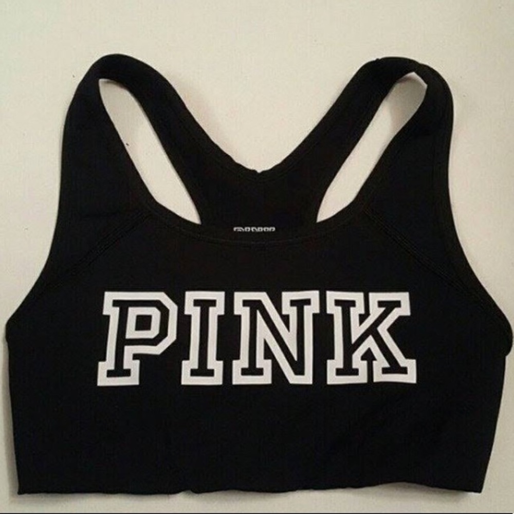 PINK Ultimate Black Sports Bra - Women | Color: Black | Size: S(DD)